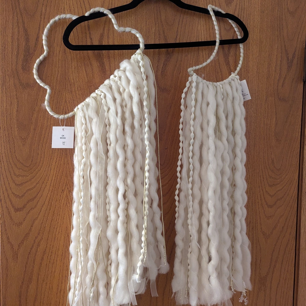 Nursery Cream Fringe Moon And Cloud 28 Inches